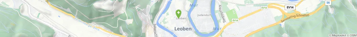 Kartendarstellung des Standorts für Josefee-Apotheke in 8700 Leoben